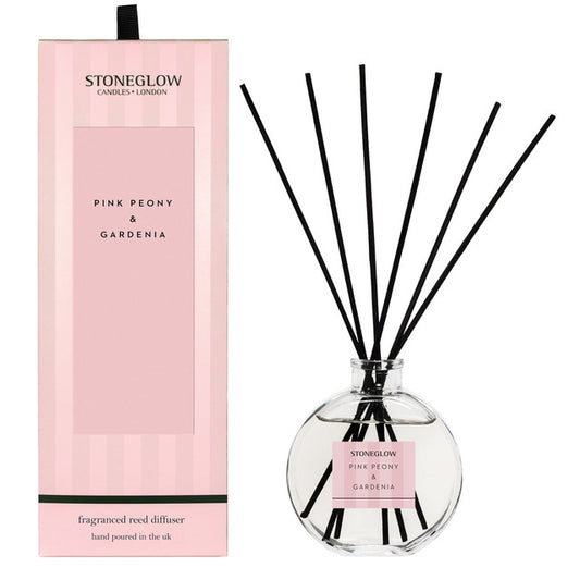 Stoneglow Pink Peony & Gardenia Scented Reed Diffuser 120ml