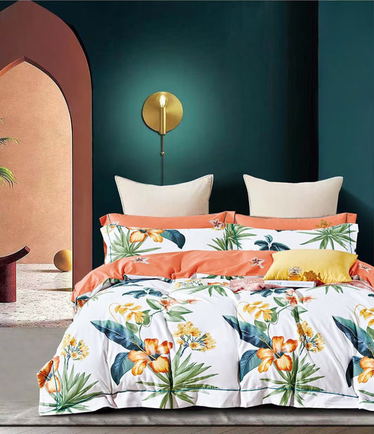 Ruby 100% Cotton Duvet Cover Set