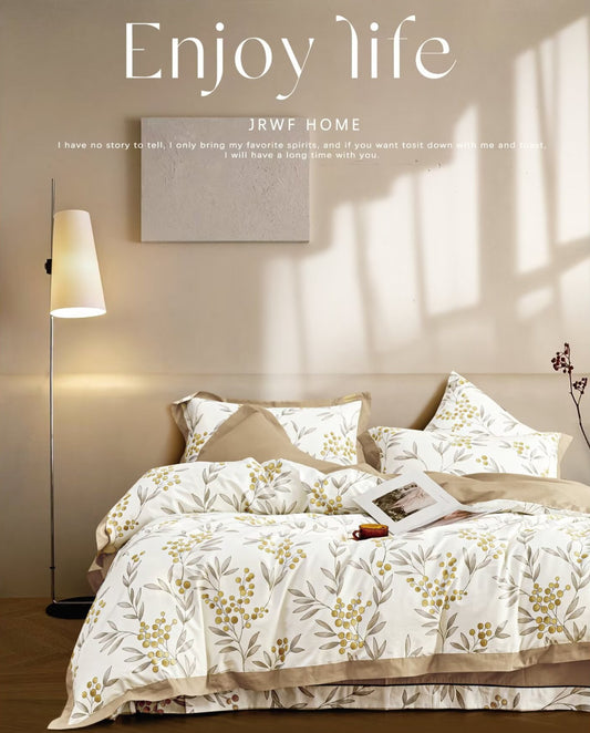 Luna Brown 100% Cotton Duvet Cover Set