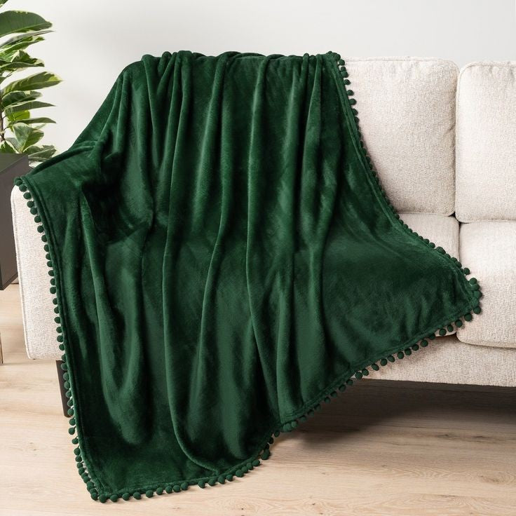 Throw Blanket with tassels