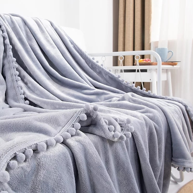 Throw Blanket with tassels