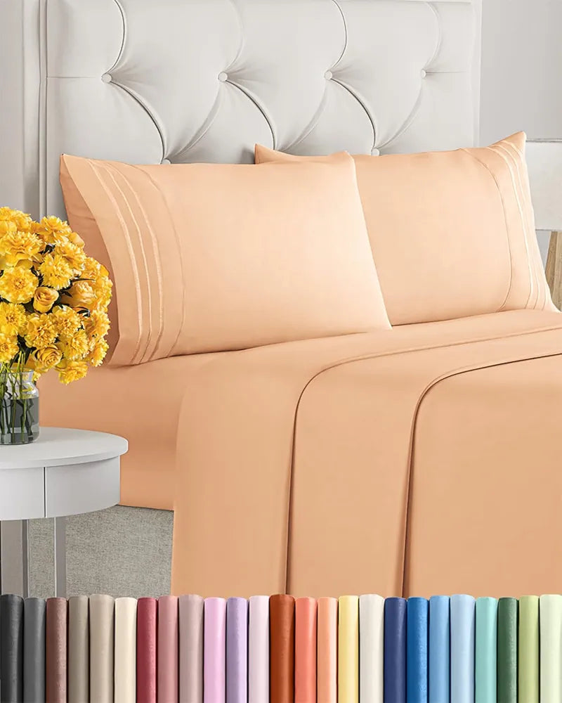 Best Seller – Microfiber Plush Bedsheet Set (4 Piece)