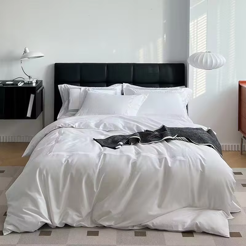 Pearl White Luxury Egyptian Comfort Cotton Duvet Cover King (220x240cm)