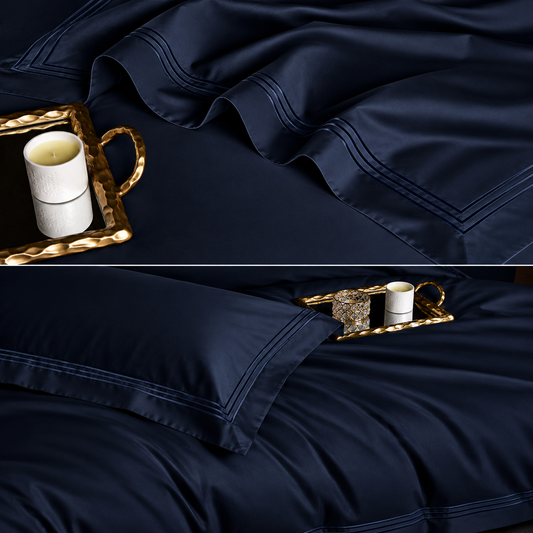 Pearl Blue Luxury Egyptian Comfort Cotton Duvet Cover Super King (240x260cm)