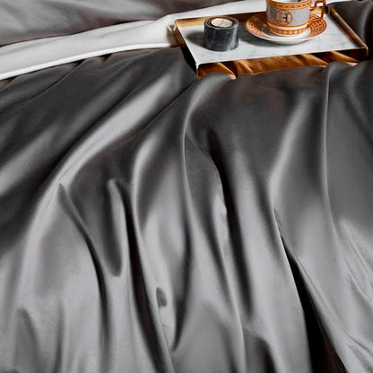 Pearl Grey Luxury Egyptian Comfort Cotton Duvet Cover Super King (240x260cm)