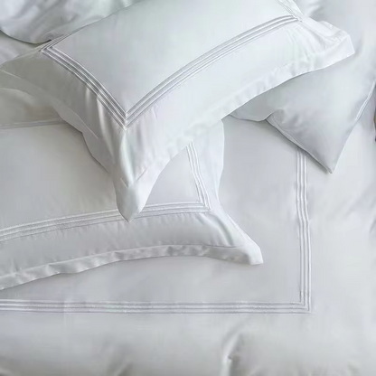 Pearl White Luxury Egyptian Comfort Cotton Duvet Cover King (220x240cm)