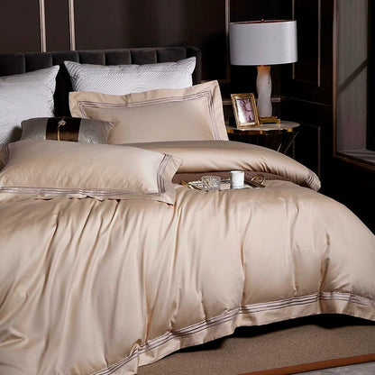 Pearl Cream Luxury Egyptian Comfort Cotton Duvet Cover Super King (240x260cm)