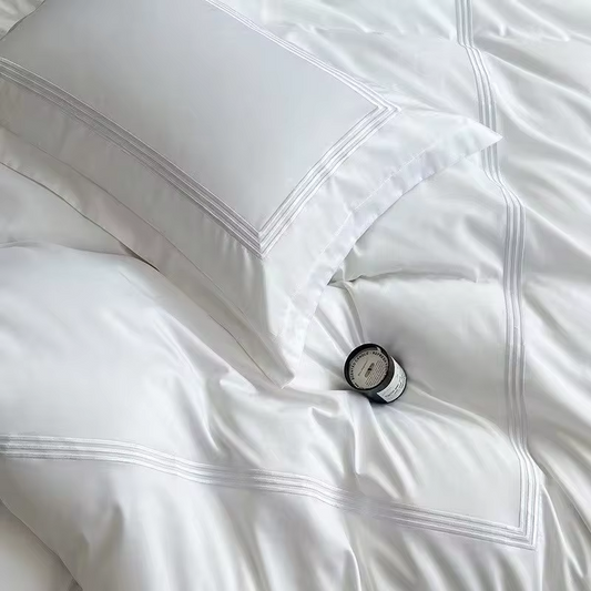Pearl White Luxury Egyptian Comfort Cotton Duvet Cover Queen (200x230cm)