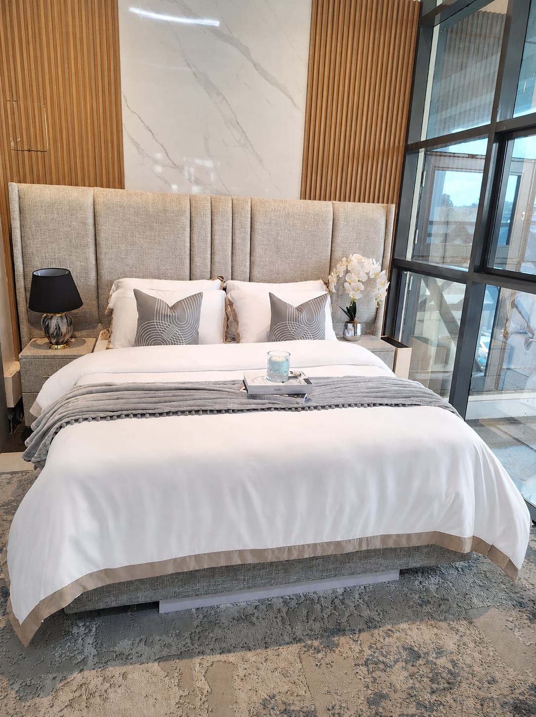 Opal King Luxury Bamboo Silk Cotton Duvet Cover Set (220x240cm)
