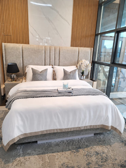 Opal King Luxury Bamboo Silk Cotton Duvet Cover Set (220x240cm)