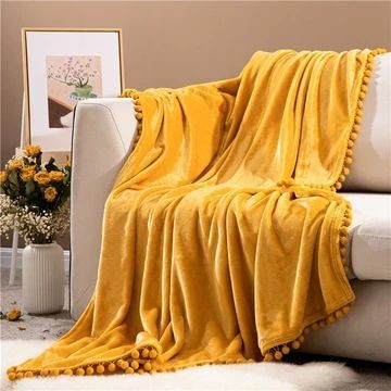 Throw Blanket with tassels