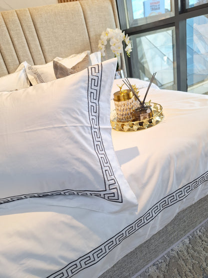 Swabra Luxury Egyptian Comfort Cotton Duvet Cover Super King- Grey (240x260cm)