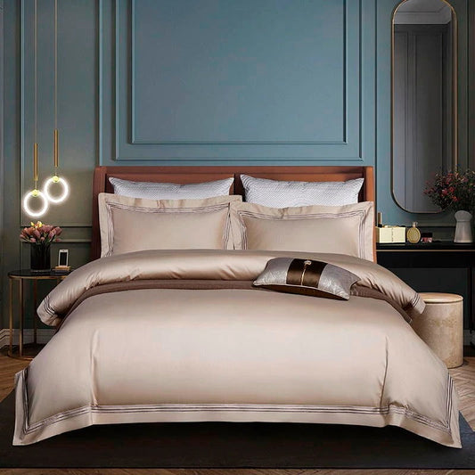 Pearl Cream Luxury Egyptian Comfort Cotton Duvet Cover Super King (240x260cm)