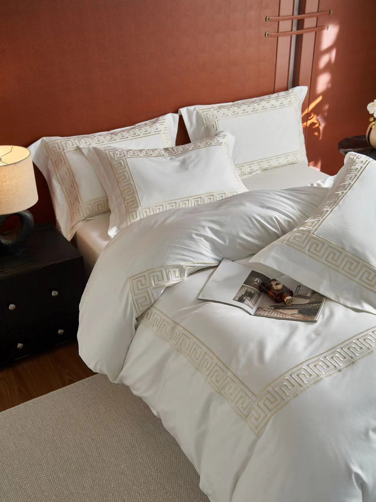 Swabra Luxury Egyptian Comfort Cotton Duvet Cover King- GOLD (220x240cm)