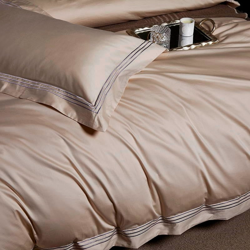Pearl Cream Luxury Egyptian Comfort Cotton Duvet Cover Super King (240x260cm)