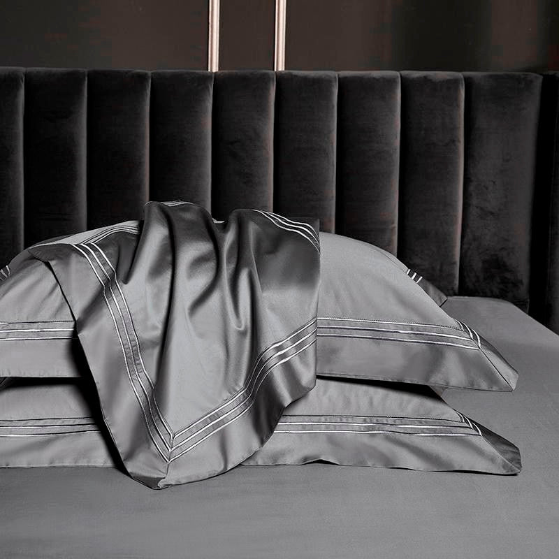 Pearl Grey Luxury Egyptian Comfort Cotton Duvet Cover Super King (240x260cm)