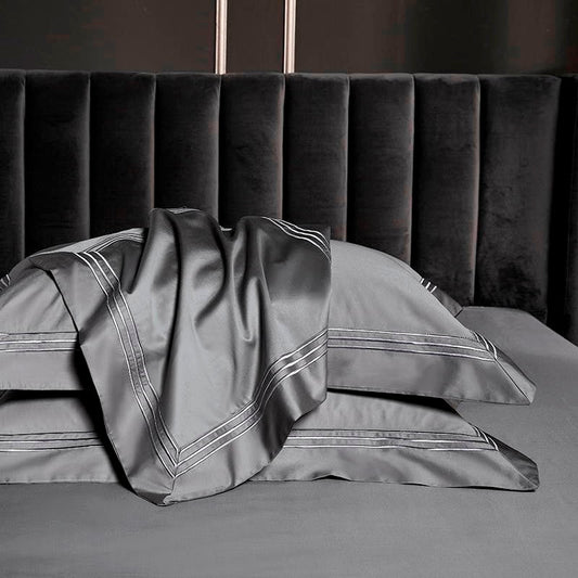Pearl Grey Luxury Egyptian Comfort Cotton Duvet Cover Super King (240x260cm)