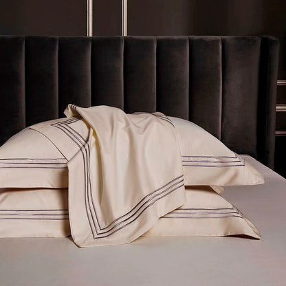Pearl Cream Luxury Egyptian Comfort Cotton Duvet Cover Super King (240x260cm)